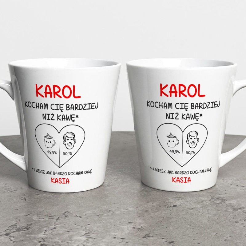 Kubek Latte Na Walentynki Z Imionami