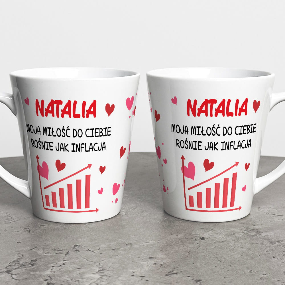 Kubek Latte Na Walentynki Z Imieniem