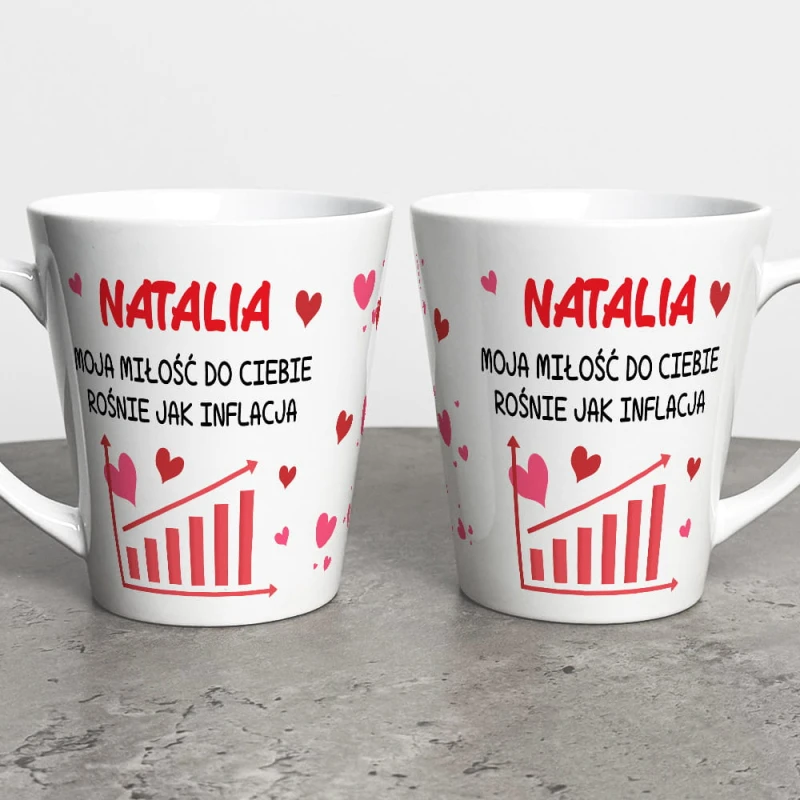 Kubek Latte Na Walentynki Z Imieniem
