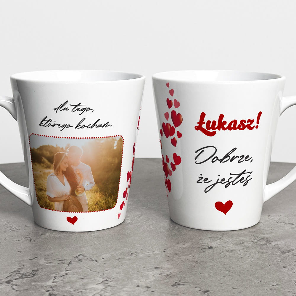 Kubek Latte Na Walentynki Ze Zdjęciem I Imieniem