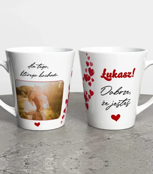 Kubek Latte Na Walentynki Ze Zdjęciem I Imieniem – miniatura 1000 × 1134
