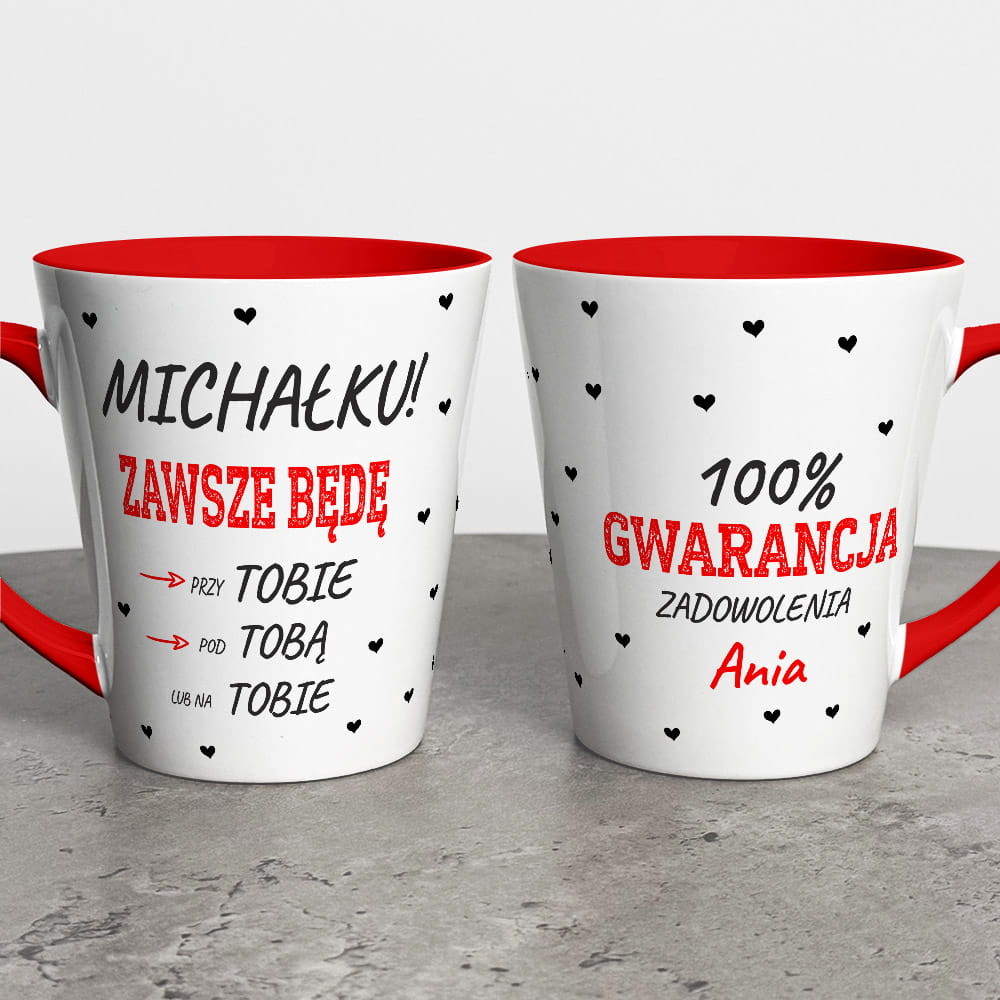 Kubek Latte Na Walentynki Z Imionami