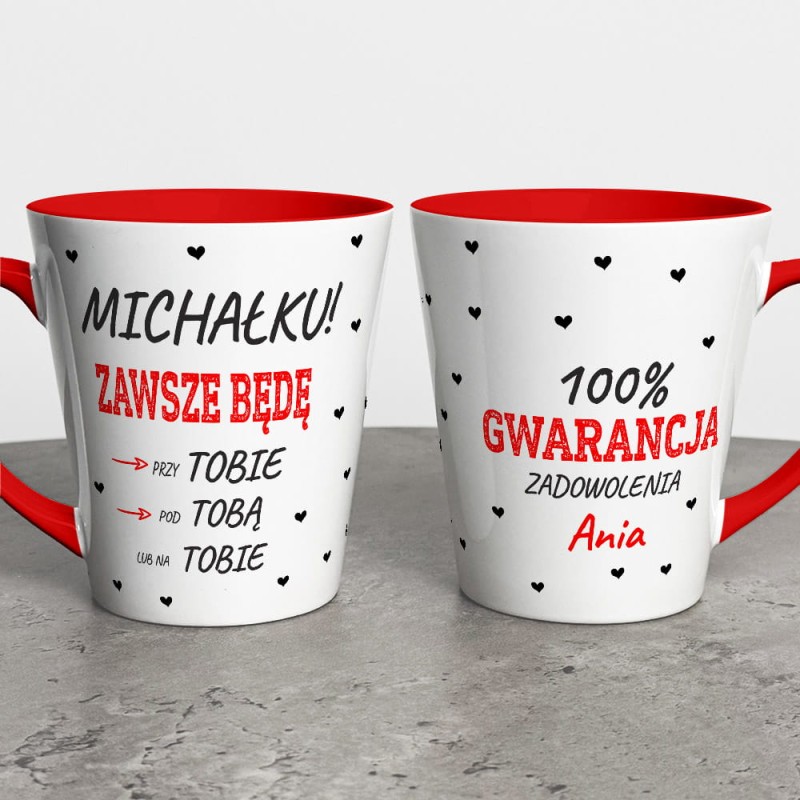 Kubek Latte Na Walentynki Z Imionami