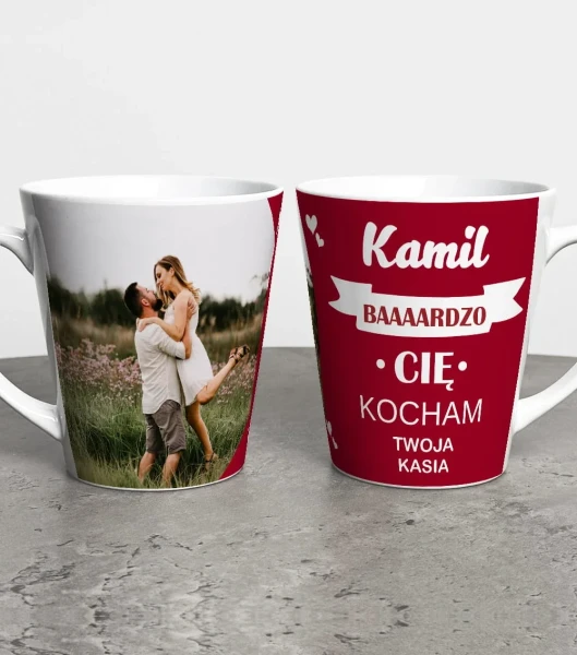 Kubek Latte Na Walentynki Ze Zdjęciem i Imionami – miniatura 1000 × 1134