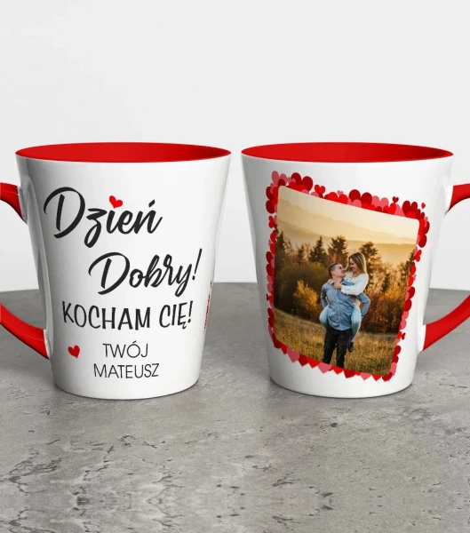 Kubek Latte Na Walentynki Ze Zdjęciem i Imieniem – miniatura 1000 × 1134