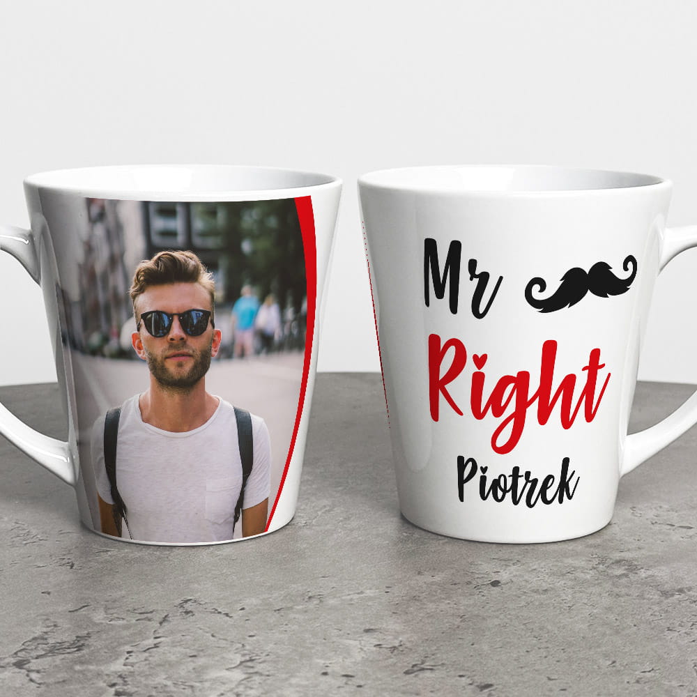 Kubek Latte Na Walentynki Ze Zdjęciem i Imieniem