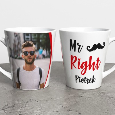Kubek Latte Na Walentynki Ze Zdjęciem i Imieniem