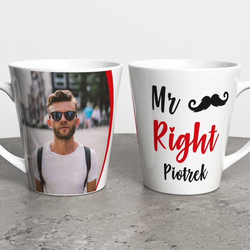 Kubek Latte Na Walentynki Ze Zdjęciem i Imieniem