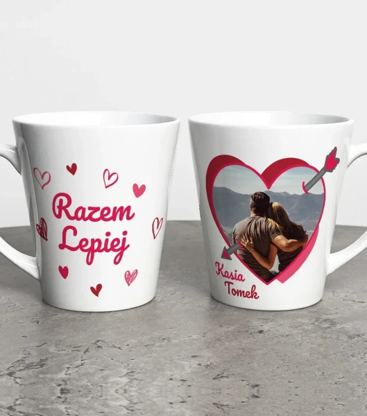 Kubek Latte Na Walentynki Ze Zdjęciem i Imionami – miniatura 1000 × 1134