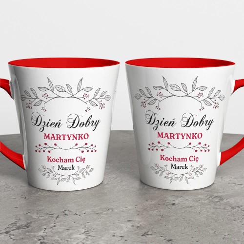 Kubek Latte Na Walentynki Z imionami