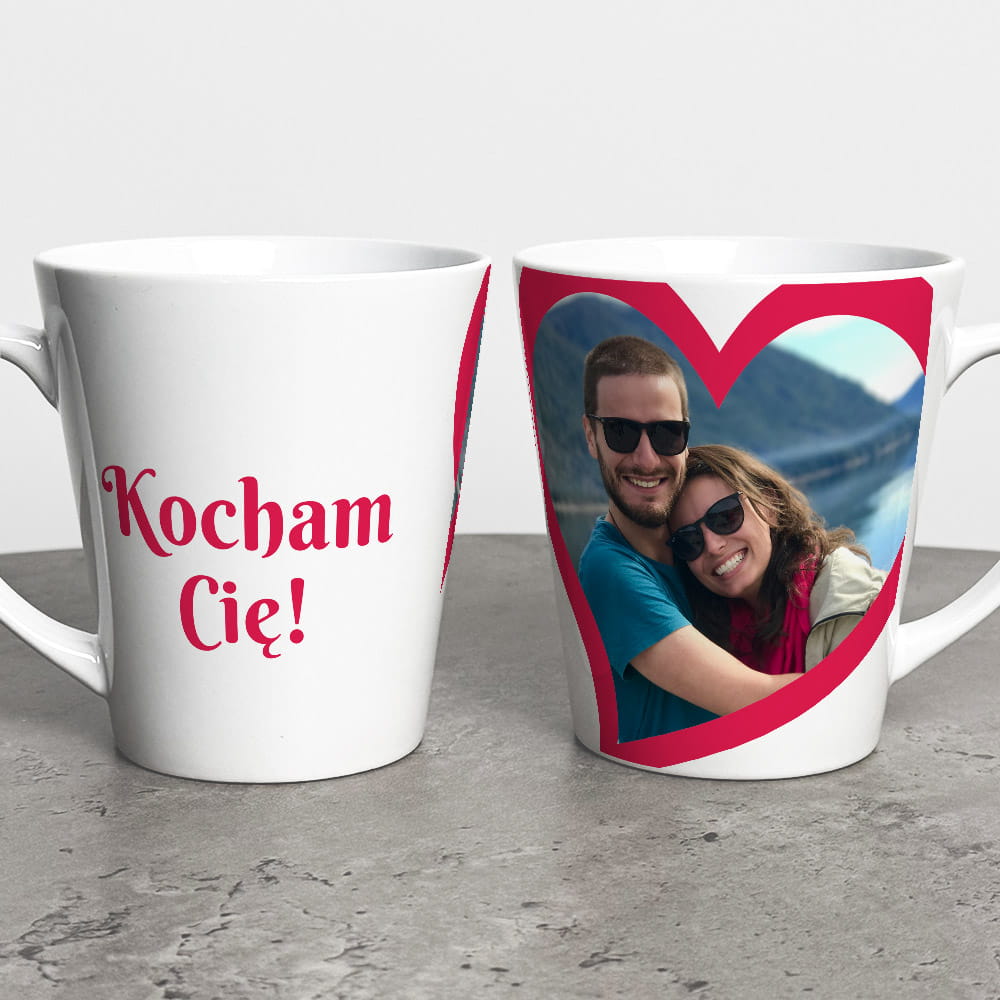 Kubek Latte Na Walentynki Ze Zdjęciem