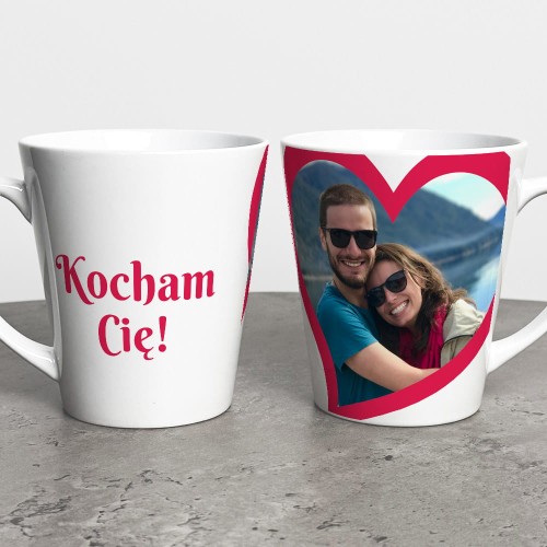 Kubek Latte Na Walentynki Ze Zdjęciem