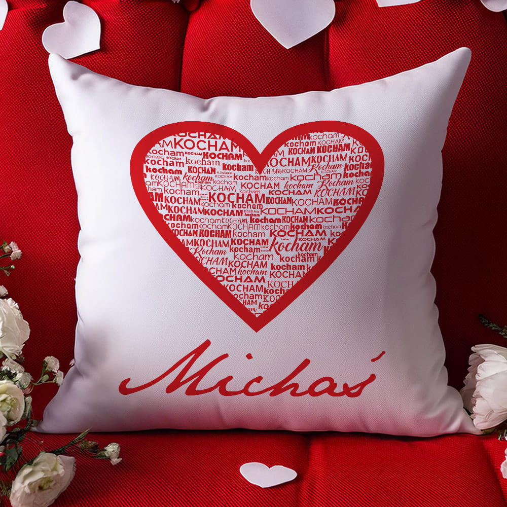 Poduszka Na Walentynki Ze Zdjęciem i Imieniem