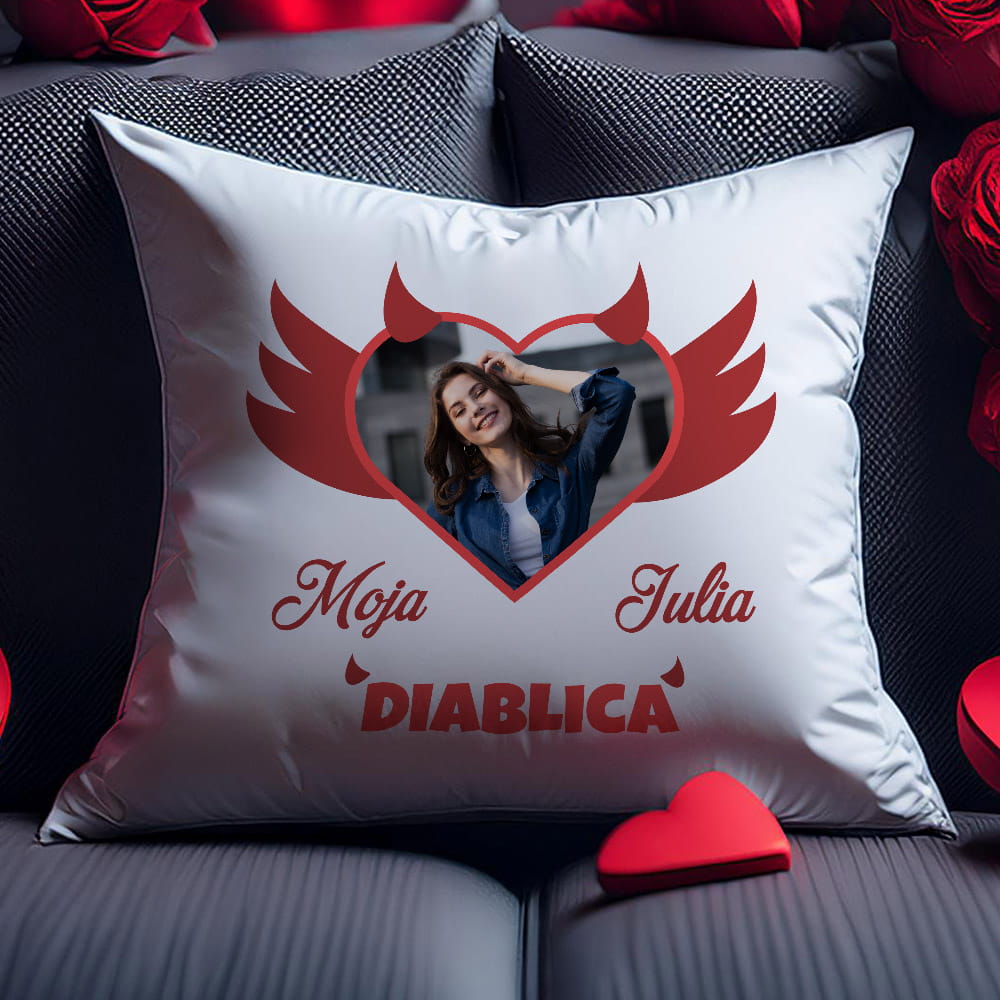 Poduszka Na Walentynki Ze Zdjęciem i Imieniem
