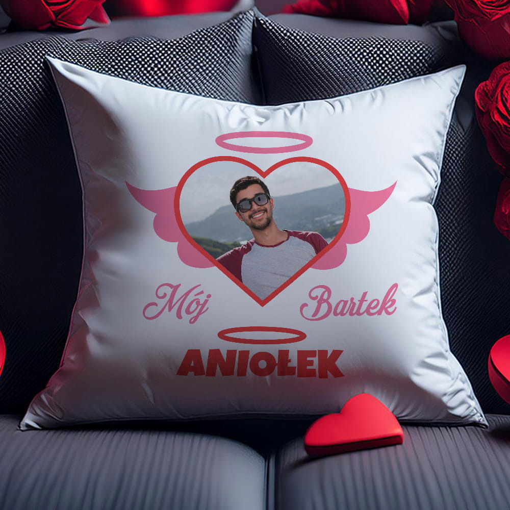 Poduszka Na Walentynki Ze Zdjęciem i Imieniem