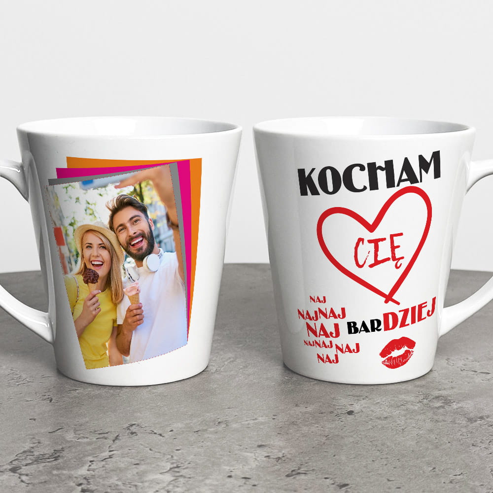 Kubek Latte Na Walentynki Ze Zdjęciem
