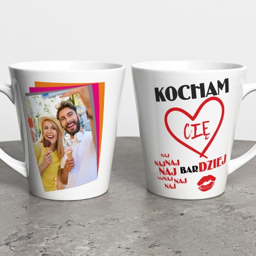 Kubek Latte Na Walentynki Ze Zdjęciem