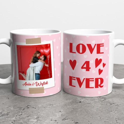 Kubek Na Walentynki Ze Zdjęciem i Imionami