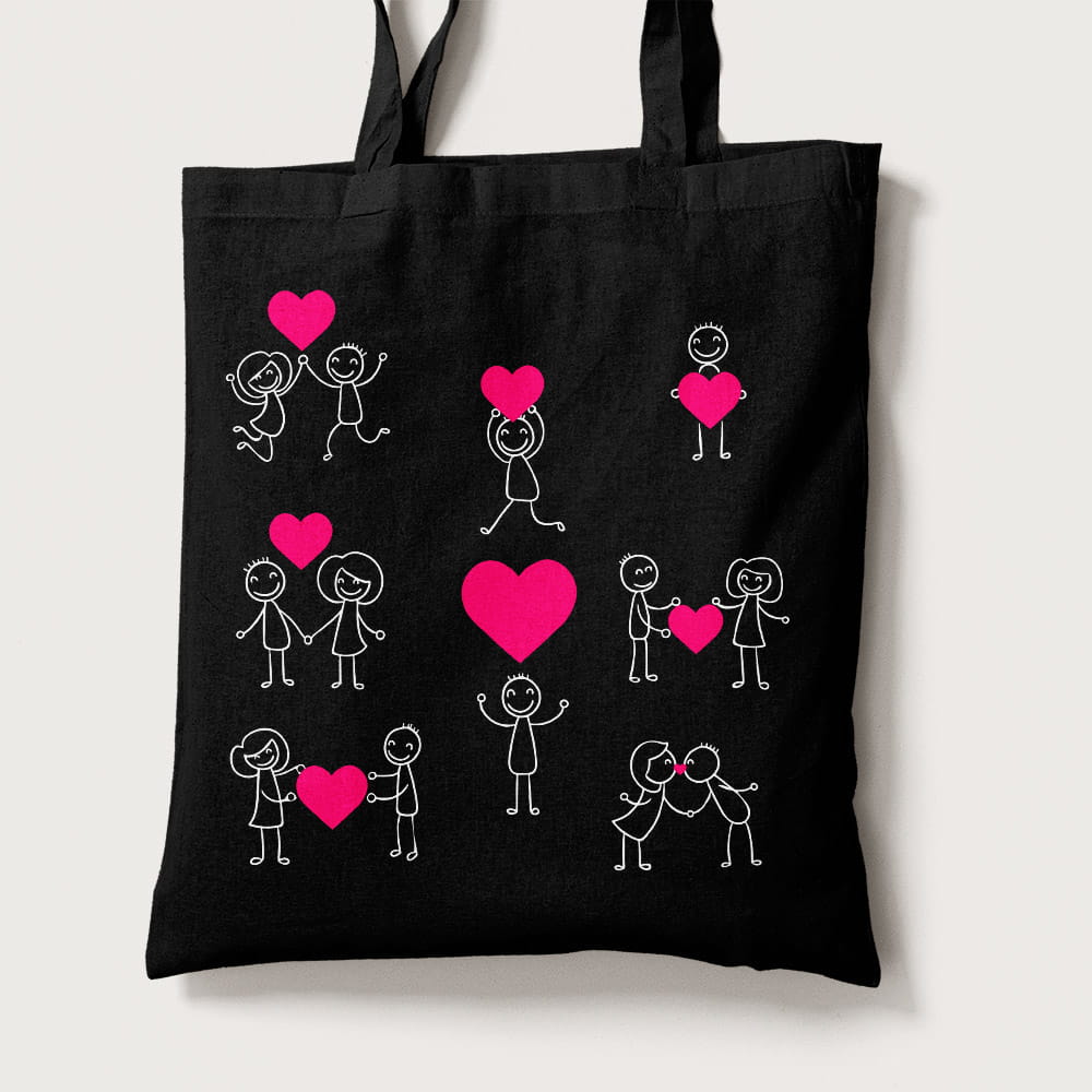 Torba Na Walentynki Różowe Serduszka