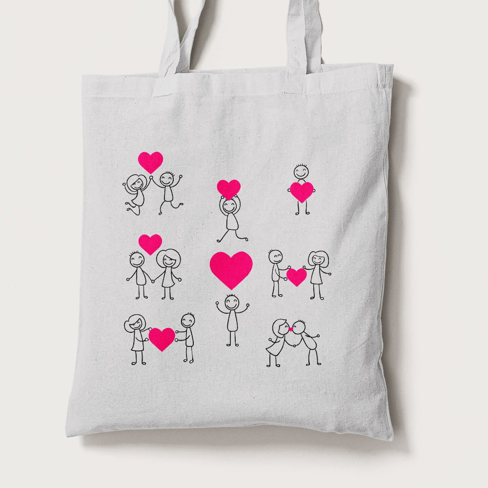 Torba Na Walentynki Różowe Serduszka