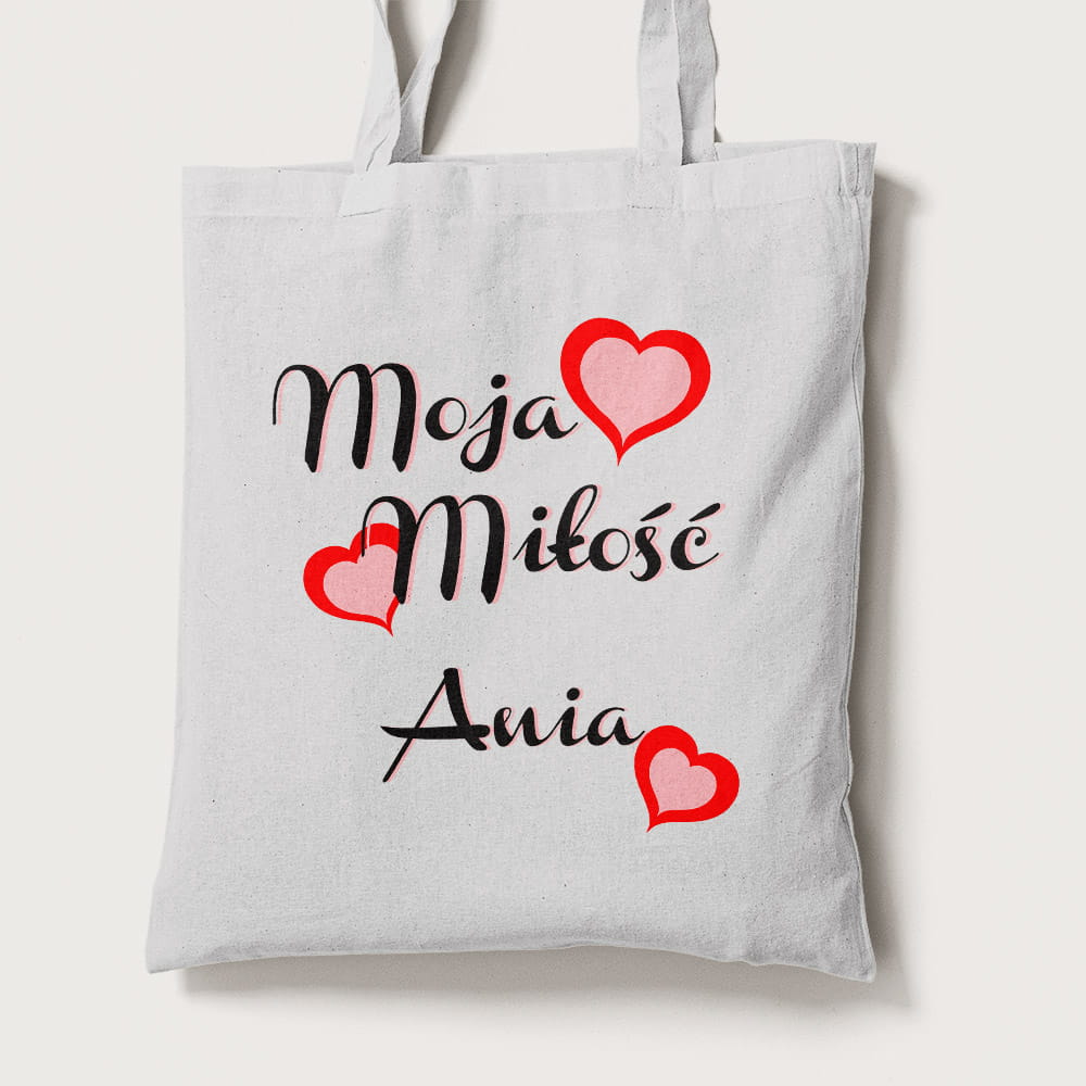 Torba Na Walentynki Z Imieniem Moja Miłość