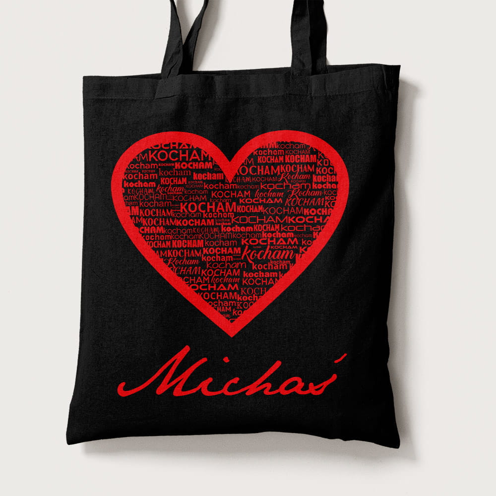 Torba Na Walentynki Ze Zdjęciem i Imieniem