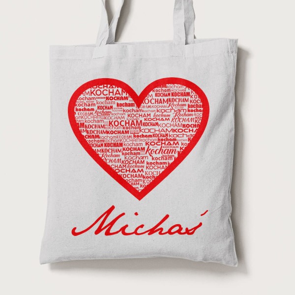 Torba Na Walentynki Ze Zdjęciem i Imieniem