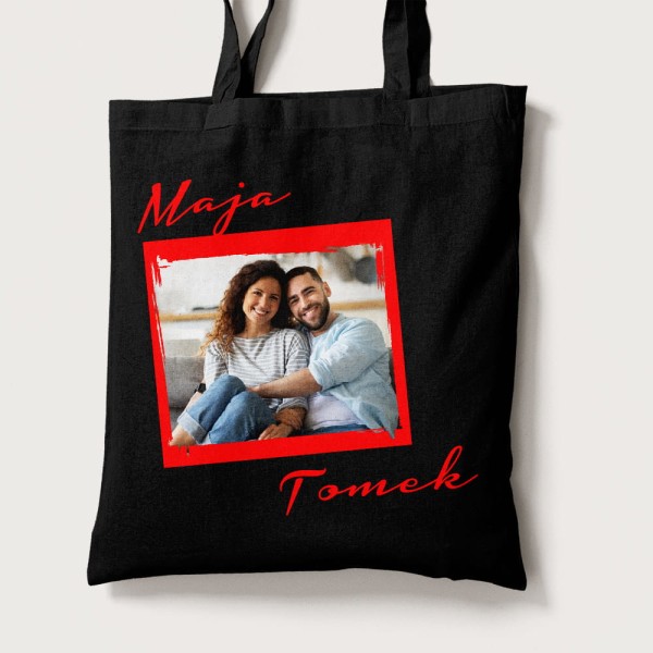 Torba Na Walentynki Ze Zdjęciem i Imionami
