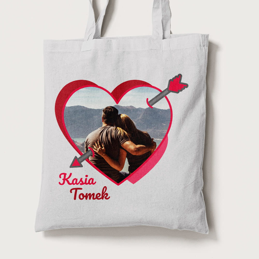 Torba Na Walentynki Ze Zdjęciem I Imionami
