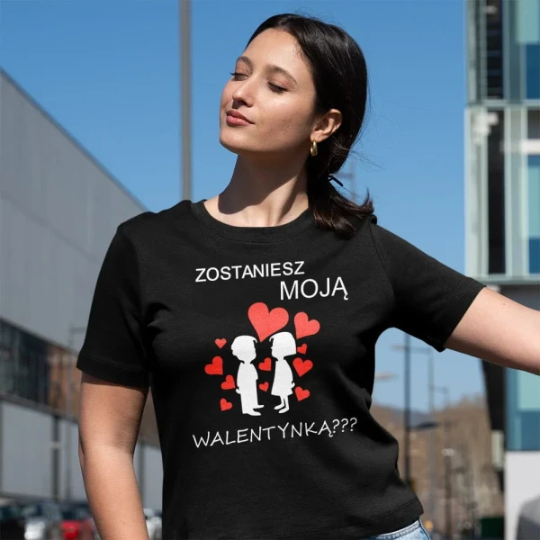 Koszulka Damska Zostaniesz Moją Walentynką?