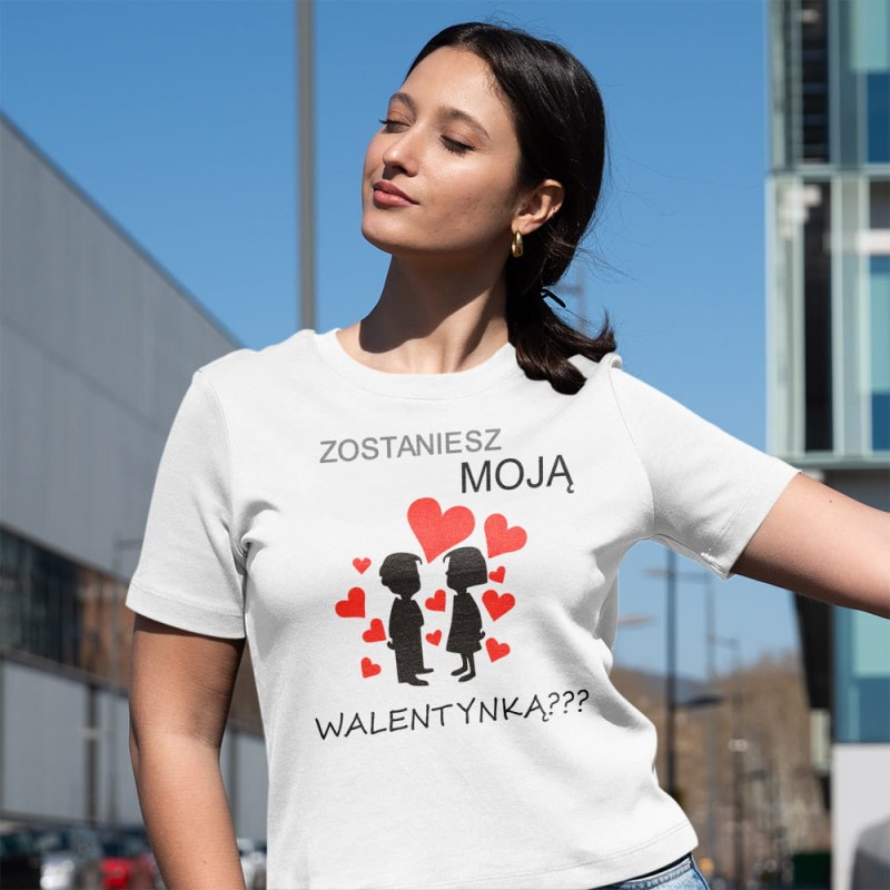 Koszulka Damska Zostaniesz Moją Walentynką?