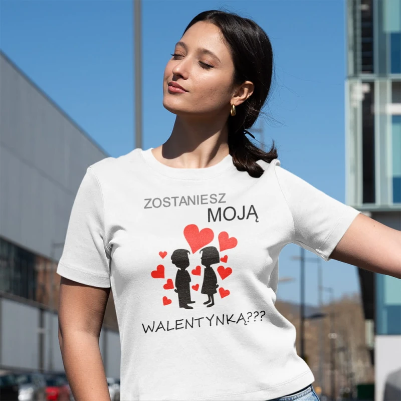 Koszulka Damska Zostaniesz Moją Walentynką?