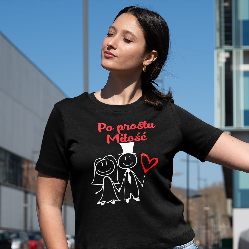 Koszulka Damska Na Walentynki Po Prostu Miłość