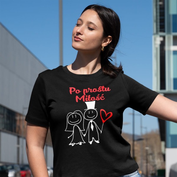 Koszulka Damska Na Walentynki Po Prostu Miłość