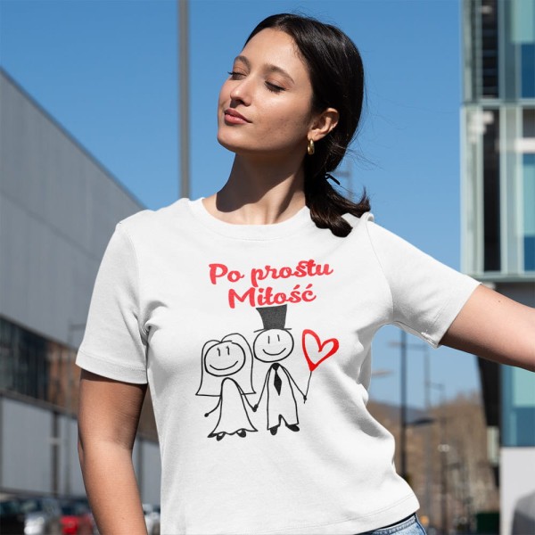 Koszulka Damska Na Walentynki Po Prostu Miłość