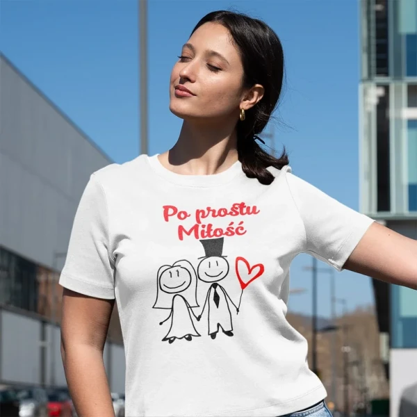 Koszulka Damska Na Walentynki Po Prostu Miłość