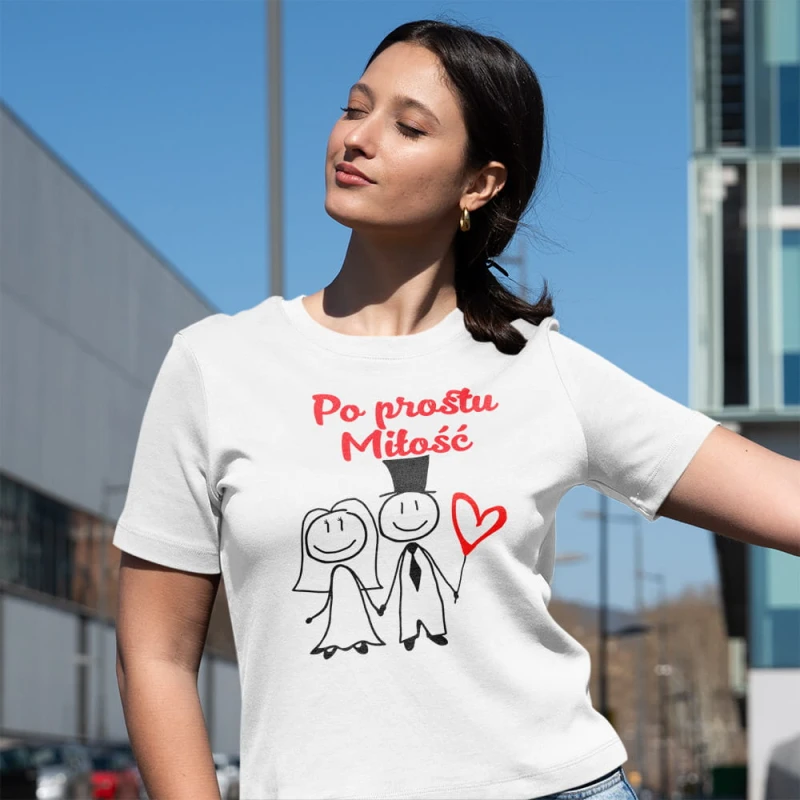 Koszulka Damska Na Walentynki Po Prostu Miłość