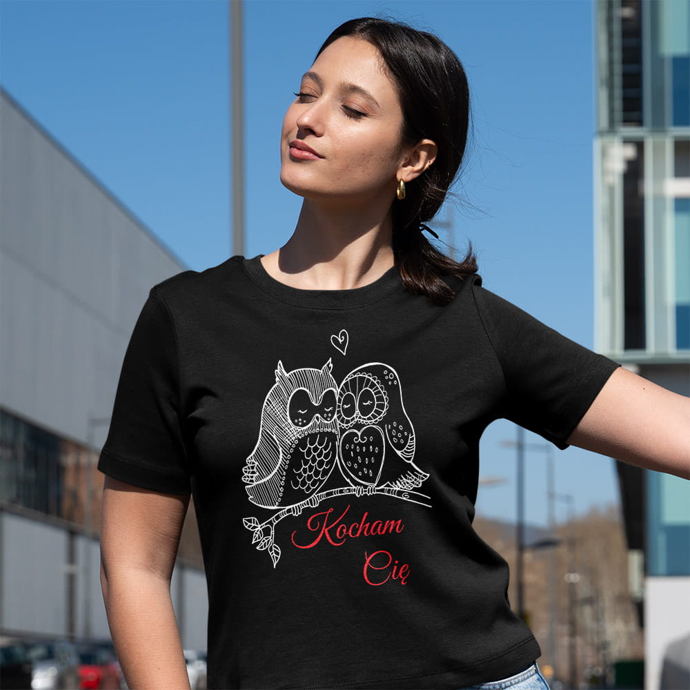 Koszulka Damska Na Walentynki Kocham Cię
