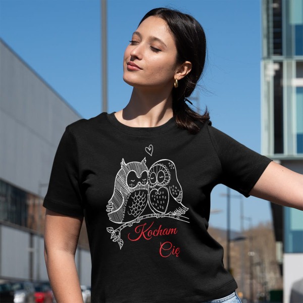 Koszulka Damska Na Walentynki Kocham Cię