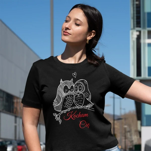 Koszulka Damska Na Walentynki Kocham Cię