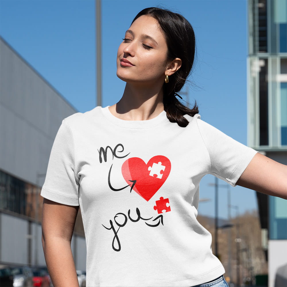 Koszulka Damska Na Walentynki Puzzlove Me And You