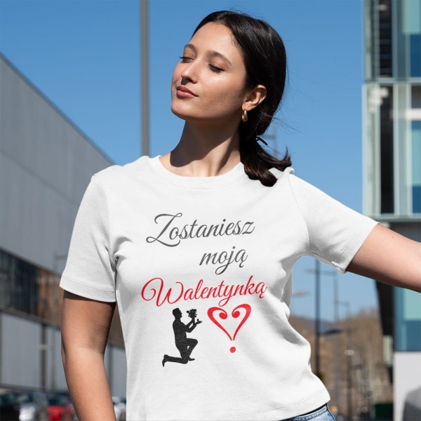 Koszulka Damska Na Walentynki Wyznanie Miłości