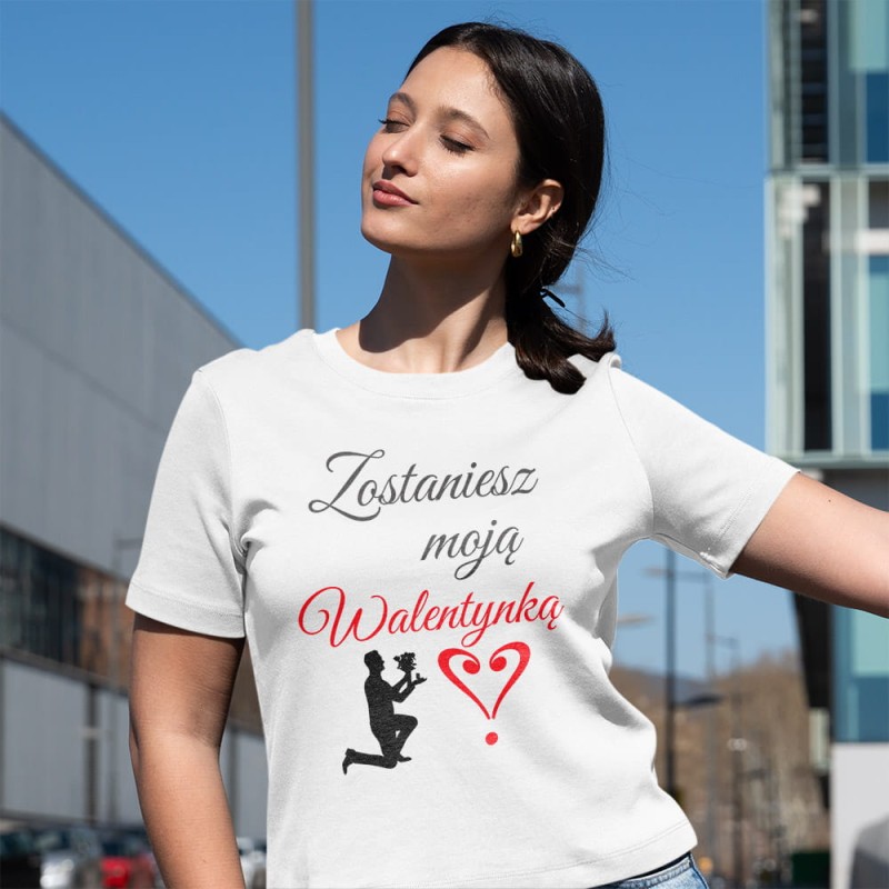 Koszulka Damska Na Walentynki Wyznanie Miłości