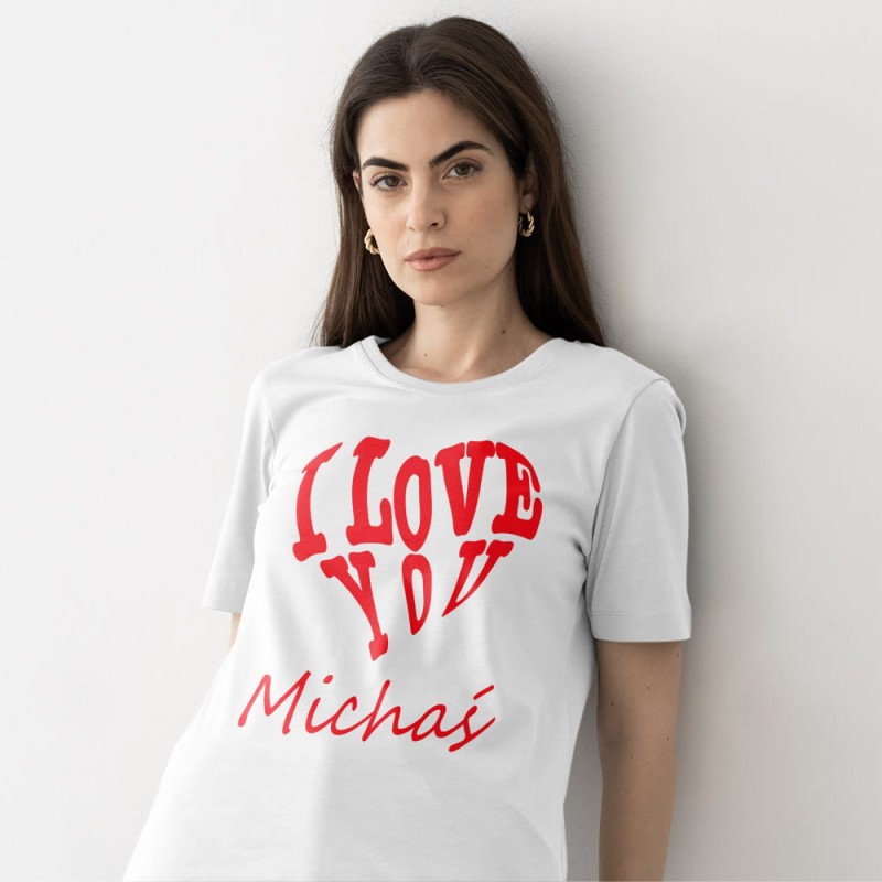 Koszulka Damska Na Walentynki Z Imieniem