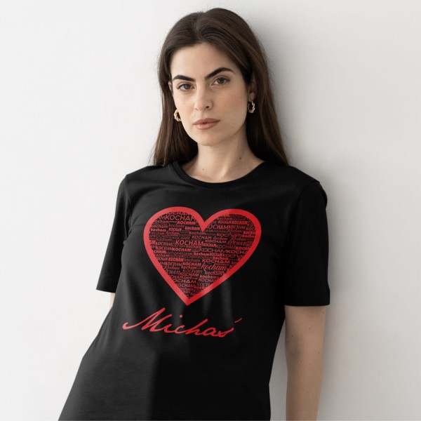 Koszulka Damska Na Walentynki Z Imieniem