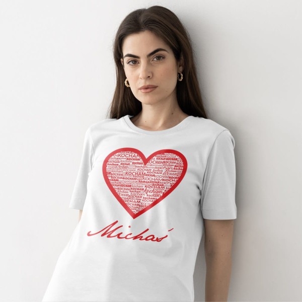 Koszulka Damska Na Walentynki Z Imieniem