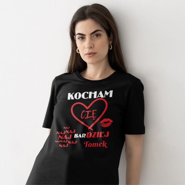 Koszulka Damska Na Walentynki Z Imieniem