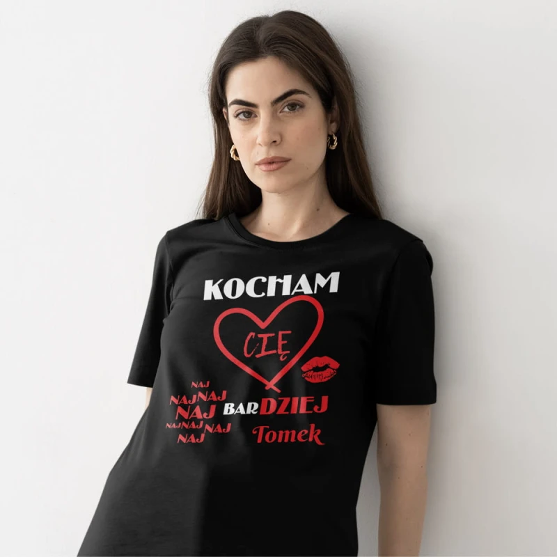 Koszulka Damska Na Walentynki Z Imieniem