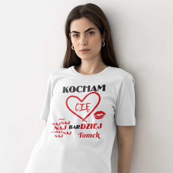 Koszulka Damska Na Walentynki Z Imieniem