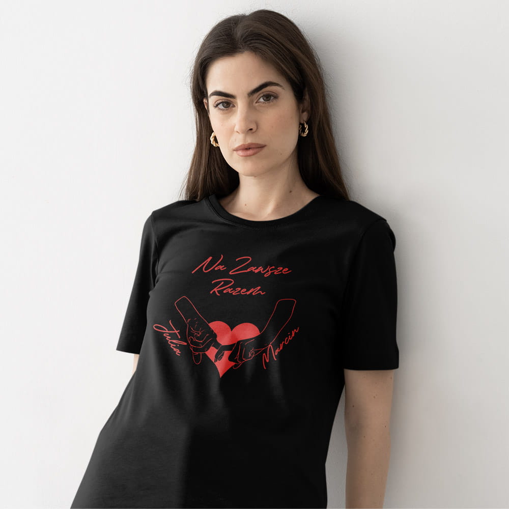 Koszulka Damska Na Walentynki Z Imionami